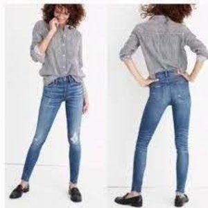 Madewell 9" High-Rise Skinny Jeans in Allegra Wash